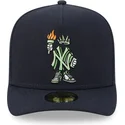cappellino-curvo-blu-navy-chiuso-59fifty-a-frame-cartoon-dei-new-york-yankees-mlb-di-new-era