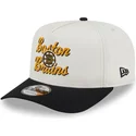 cappellino-curvo-beige-e-nero-snapback-9fifty-a-frame-chainstitch-dei-boston-bruins-nhl-di-new-era