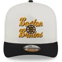 cappellino-snapback-beige-e-nero-9fifty-a-frame-chainstitch-dei-boston-bruins-nhl-di-new-era