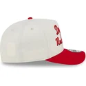cappellino-curvo-beige-e-rosso-snapback-9fifty-a-frame-chainstitch-dei-detroit-red-wings-nhl-di-new-era