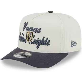 Cappellino snapback curvo beige e grigio 9FIFTY A Frame Chainstitch dei Vegas Golden Knights NHL di New Era