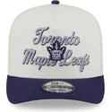 cappellino-curva-beige-e-viola-snapback-9fifty-a-frame-chainstitch-dei-toronto-maple-leafs-nhl-di-new-era