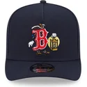 cappellino-curvo-blu-marino-snapback-9fifty-a-frame-cartoon-di-boston-red-sox-mlb-di-new-era