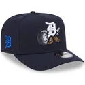 cappellino-curvo-blu-marino-snapback-9fifty-a-frame-cartoon-di-detroit-tigers-mlb-di-new-era