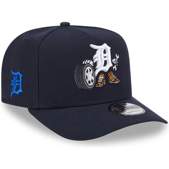 Cappello snapback blu navy curva 9FIFTY A Frame Cartoon dei Detroit Tigers MLB di New Era