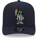 cappellino-curvo-blu-navy-snapback-9fifty-a-frame-cartoon-dei-new-york-yankees-mlb-di-new-era