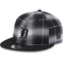 cappellino-nero-snapback-piatto-9fifty-retro-crown-plaid-dei-detroit-tigers-mlb-di-new-era