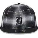 cappello-piatto-nero-snapback-9fifty-retro-crown-plaid-dei-detroit-tigers-mlb-di-new-era