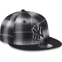 cappellino-piatto-nero-snapback-9fifty-retro-crown-plaid-dei-new-york-yankees-mlb-di-new-era