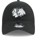 cappellino-curvo-nero-regolabile-9twenty-stamp-dei-chicago-blackhawks-nhl-di-new-era