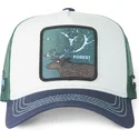 cappellino-trucker-bianco-verde-e-blu-cervo-forest-cas2-for3-beasts-di-capslab
