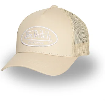 Cappello trucker beige regolabile LOF B35 di Von Dutch