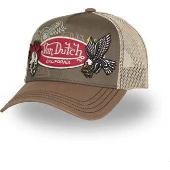 Cappellino trucker marrone PATCHES12 di Von Dutch