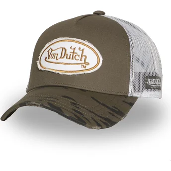 Cappellino trucker verde e bianco KAM K di Von Dutch