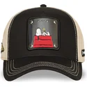 cappellino-trucker-nero-e-beige-snoopy-ed-emilio-pea6-naw6-peanuts-di-capslab