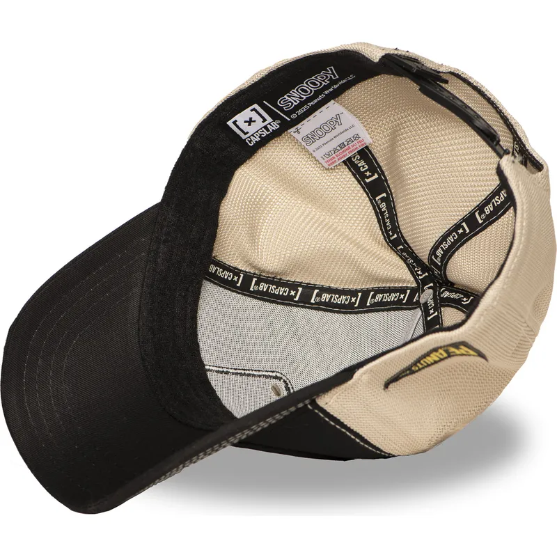 cappellino-trucker-nero-e-beige-snoopy-ed-emilio-pea6-naw6-peanuts-di-capslab