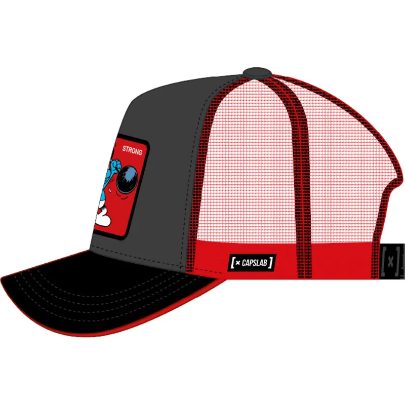 cappellino-trucker-nero-e-rosso-puffo-forzuto-smu-stro-i-puffi-di-capslab