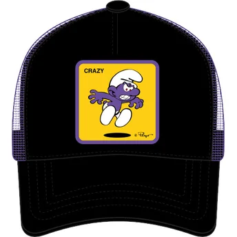 Cappellino trucker nero e viola Puffo Morado SMU CRAZ I Puffi di Capslab