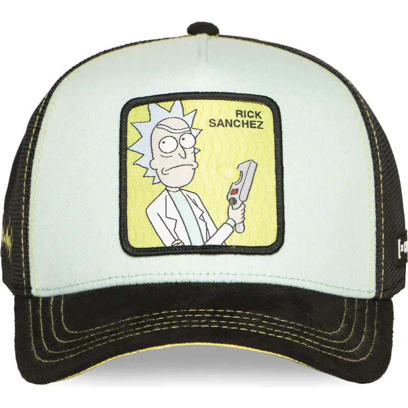 cappellino-trucker-blu-e-nero-rick-sanchez-rem6-gun-rick-y-morty-di-capslab