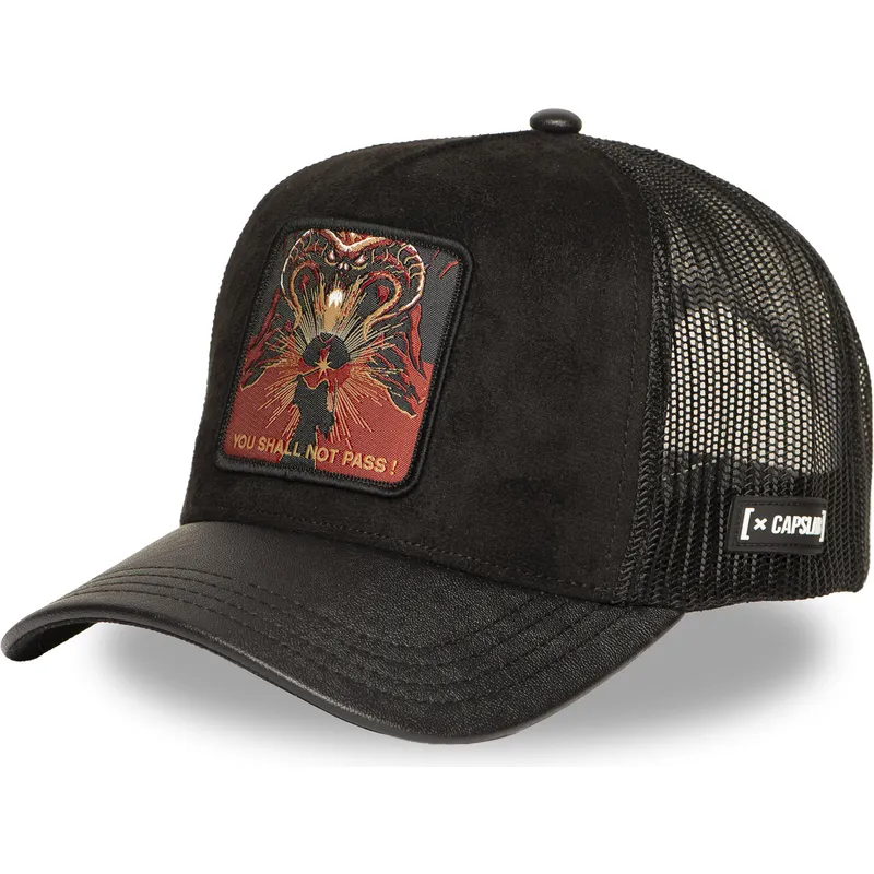 Boné Trucker Aba Curva Oozaru Dragon Ball Z Anime Mangá Preto e Cinza