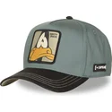 cappellino-snapback-verde-e-nero-con-visiera-curva-pato-lucas-loo12-daf2-looney-tunes-di-capslab