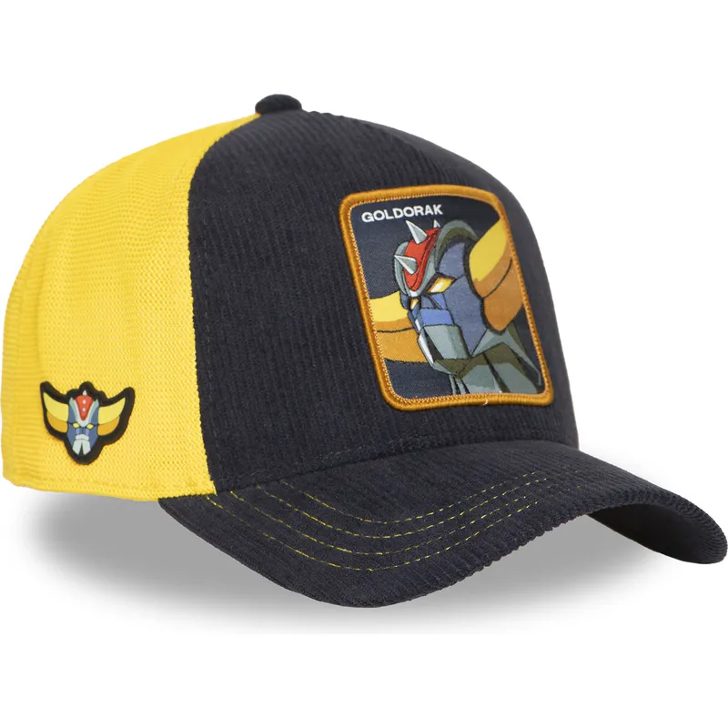 cappellino-trucker-blu-marino-e-giallo-robot-grendizer-goldorak-gol6-gol-robot-grendizer-di-capslab