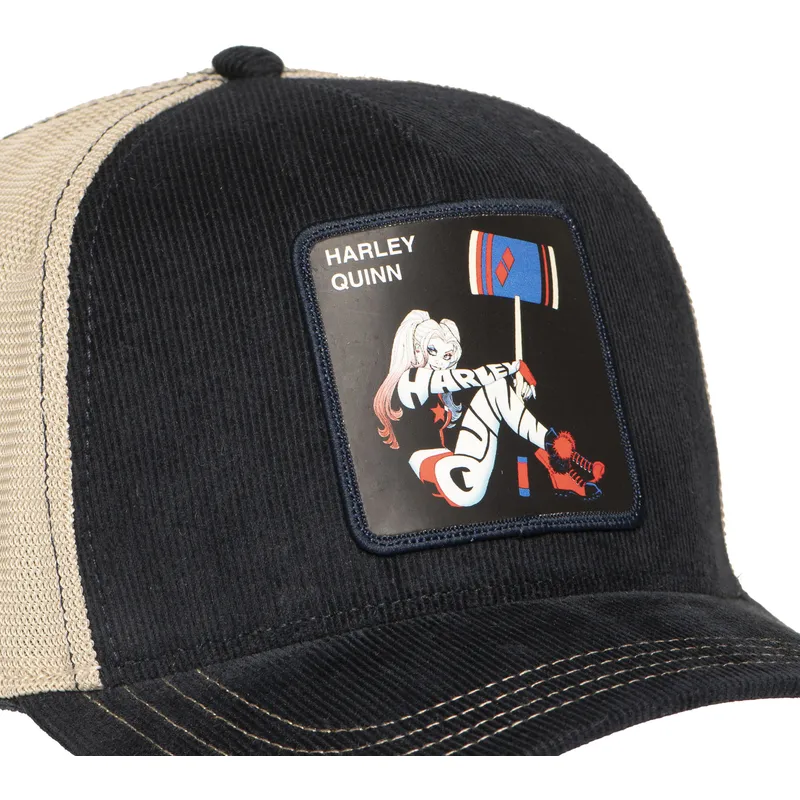 cappellino-trucker-nero-e-beige-harley-quinn-dc10-har-dc-comics-di-capslab
