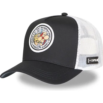 Cappellino trucker nero e bianco Astérix, Obélix e Idéfix AST2 CRW Astérix il Gallo di Capslab