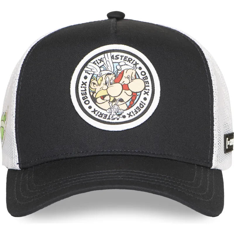 cappellino-trucker-nero-e-bianco-asterix-obelix-e-idefix-ast2-crw-asterix-il-gallo-di-capslab