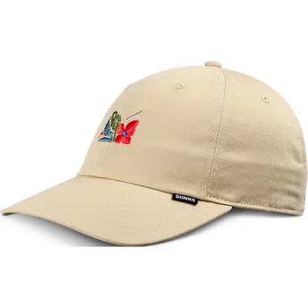 Cappellino curvo beige regolabile M-Flowers di Djinns