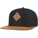 cappello-snapback-nero-e-marrone-a-visiera-piatta-honey-knit-di-djinns