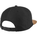 cappello-piatto-nero-e-marrone-snapback-honey-knit-di-djinns