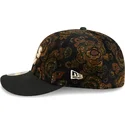cappellino-curvo-nero-aderente-59fifty-low-profile-floral-cord-three-looms-printed-corduroy-degli-oakland-athletics-mlb-di-new-e