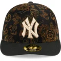 cappellino-curvo-nero-regolabile-59fifty-low-profile-floral-cord-three-looms-printed-corduroy-dei-new-york-yankees-mlb-di-new-er