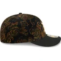cappellino-curvo-nero-aderente-59fifty-low-profile-floral-cord-three-looms-printed-corduroy-dei-detroit-tigers-mlb-di-new-era