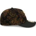 cappellino-curvo-nero-aderente-59fifty-low-profile-floral-cord-three-looms-printed-corduroy-dei-chicago-white-sox-mlb-di-new-era