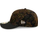 cappellino-curvo-nero-aderente-59fifty-low-profile-floral-cord-three-looms-printed-corduroy-dei-san-diego-padres-mlb-di-new-era