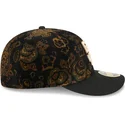 cappellino-curvo-nero-aderente-59fifty-low-profile-floral-cord-three-looms-printed-corduroy-dei-san-diego-padres-mlb-di-new-era