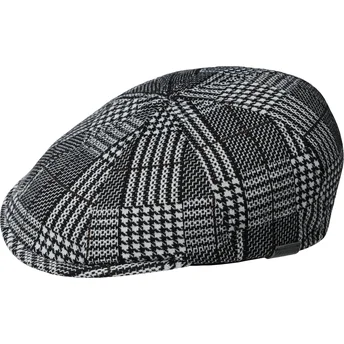 Boina nera Pattern Flexfit Black Plaid di Kangol