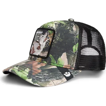 Cappellino trucker mimetico lupo Lone Wolf Camouflage Seasonal Real Tree The Farm di Goorin Bros.