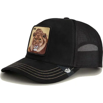 Cappellino trucker nero leone King Golden Suede The Farm di Goorin Bros.