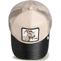 gorra-trucker-beige-e-nera-capra-him-courtside-the-farm-di-goorin-bros