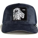 cappellino-trucker-blu-navy-leone-king-lion-velour-the-farm-di-goorin-bros