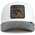 cappellino-trucker-bianco-e-grigio-cane-rottweiler-bad-boy-denim-the-farm-di-goorin-bros