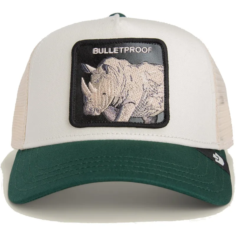 cappellino-trucker-bianco-e-verde-rinoceronte-bulletproof-bulletproof-sport-the-farm-di-goorin-bros