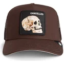 cappello-trucker-marrone-teschio-the-cancelled-skull-grit-the-farm-di-goorin-bros