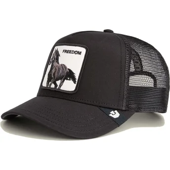 Cappello trucker nero cavallo Freedom Grit The Farm di Goorin Bros.