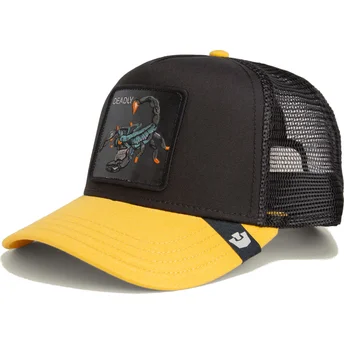Gorra trucker nera e gialla per bambino scorpione Deadly Mini The Farm di Goorin Bros.