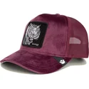 gorra-trucker-bordeaux-tigre-savage-tiger-velour-the-farm-di-goorin-bros
