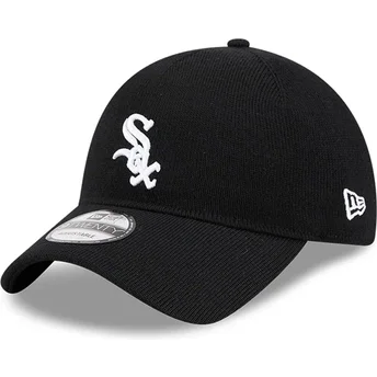 Cappellino curvo nero regolabile 9TWENTY in lana Merino dei Chicago White Sox MLB di New Era